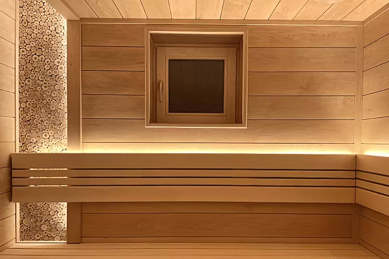 Парная из ольхи с электрической печью