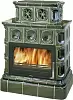 Керамическая печь KARELIE,  с кафельным цоколем, с теплообменником
