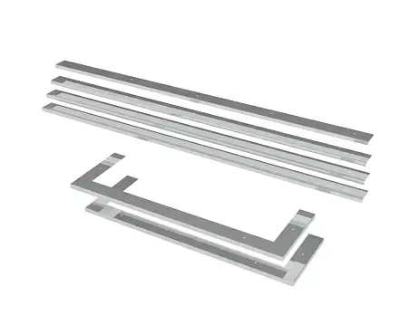 Декоративная планка на минерит (комплект) Grill'D, AISI 430 0,5мм зеркальная