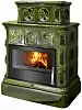 Печь ABX KARELIE P FOREST ТО кафельный цоколь зеленая