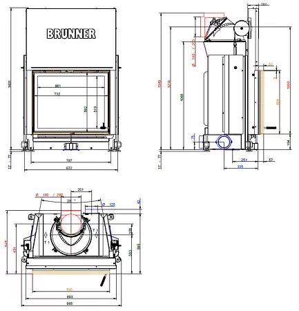 Каминная топка Brunner SK 62/76 S04.2