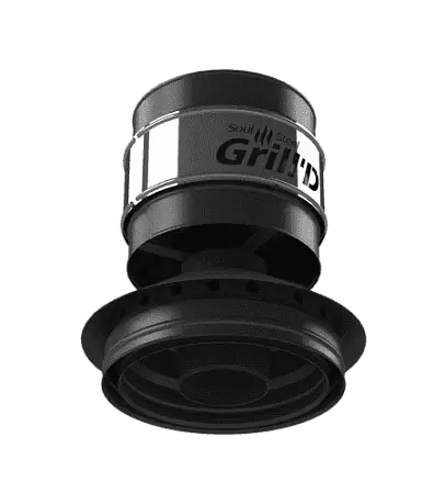 Оголовок-дефлектор ДК Grill'D, AISI 430 0,8мм/ЖС 0,5мм/ЖС 0,5мм (D130/250/280), черный