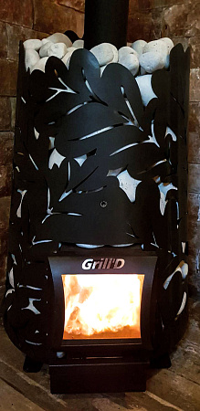 Дровяная банная печь Grill'D Dubravo Mini Short (дверца со стеклом)